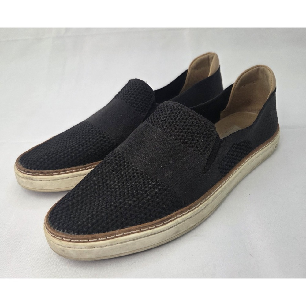 UGG Espadrille Sneakers Womens 9 Black Woven Fabric Coastal Chic Y2K Euro Summer
